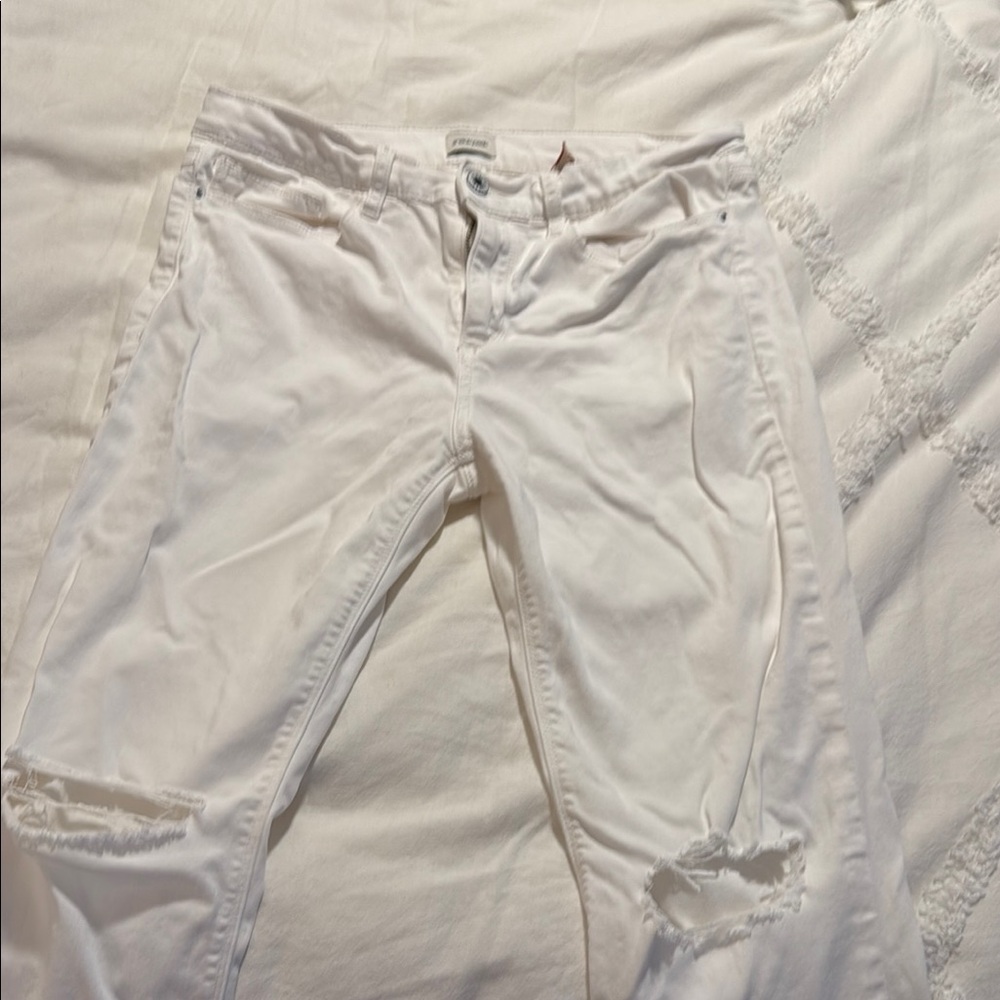 White Distressed Women's Jeans
